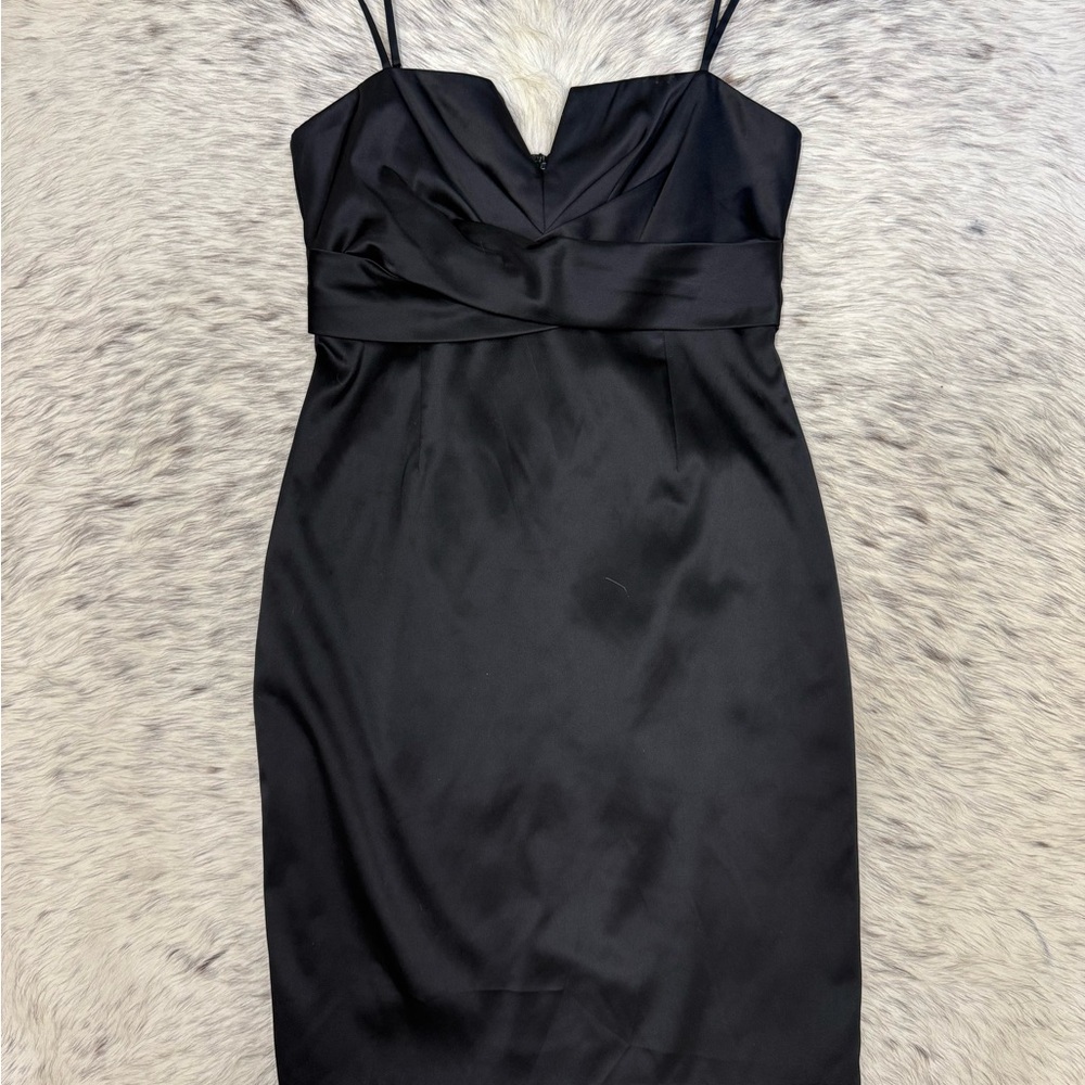 Black Synthetic Fabric Bag with White Label